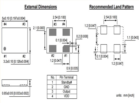 5032mm,DSC1018BI1-125.0000T,125MHz,DSC1018,Microchip振蕩器
